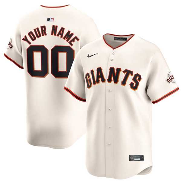 Mens San Francisco Giants Active Player Custom Cream Home Limited Baseball Stitched Jersey->customized mlb jersey->Custom Jersey